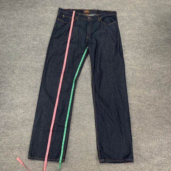 Vintage Perry Ellis Jeans Mens 40 Straight Leg Dark Wash Denim Mid Rise Cotton - Picture 6 of 12